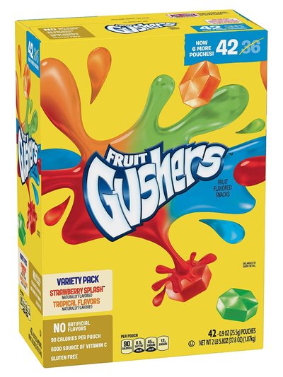 19743 - Fruit Gushers Variety Pack - 42ct - Box:  - Loc: 21M