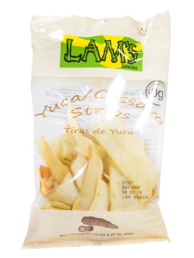19767 - Lam's Yuca / Cassava Strips  - 2.27 oz (Case of 24) - Box:  - Loc: N5