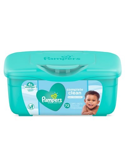 19778 - Pampers Wipes, Complete Clean Baby Fresh Scent - 72ct (Case of 8) - Box:  - Loc: E5