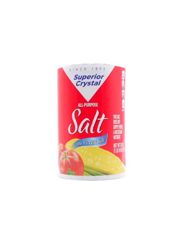 19901 - Superior Crystal Plain Salt - 26 oz. (Pack of 24) - Box:  - Loc: H2