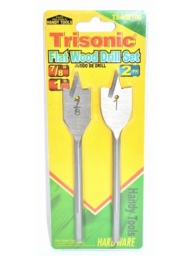 19975 - Trisonic Flat Wood Drill Set 7/8" - 2 Pack ( TS-HW700 ) - Box:  - Loc: A1