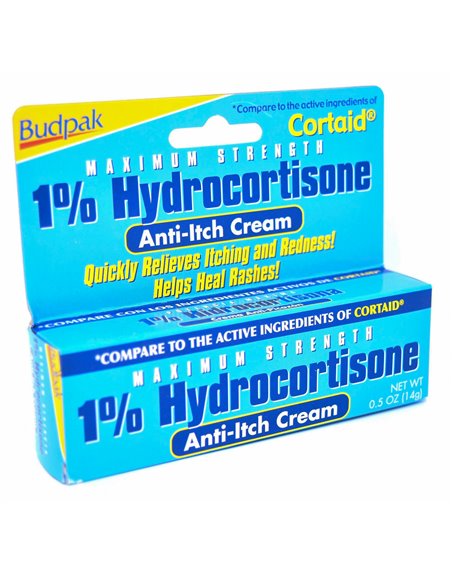 20118 - Budpak 1% Hydrocortisone Anti-Itch Cream - 1 oz. - Box:  - Loc: 