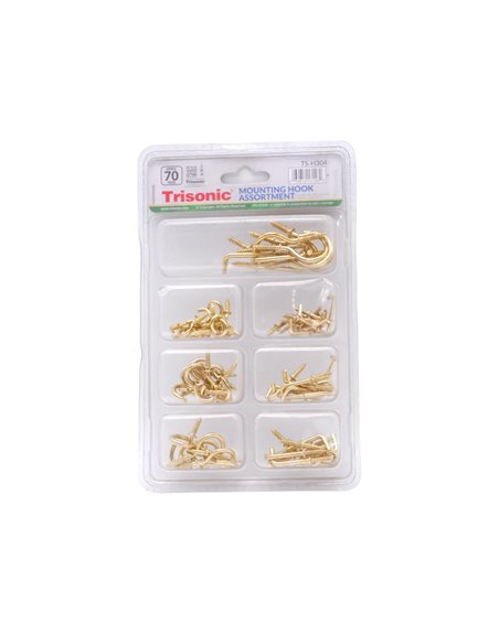 20179 - Trisonic Mounting Hook Assortment - 70ct ( TS-H304 ) - Box:  - Loc: A1
