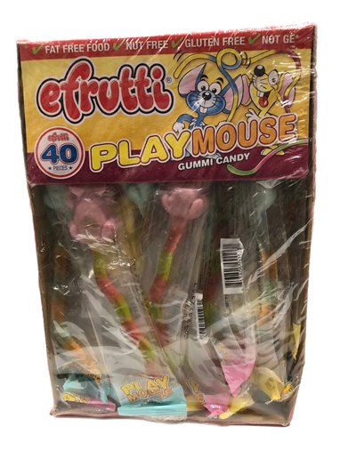 20215 - Efrutti Play Mouse - 40 Count - Box:  - Loc: L12