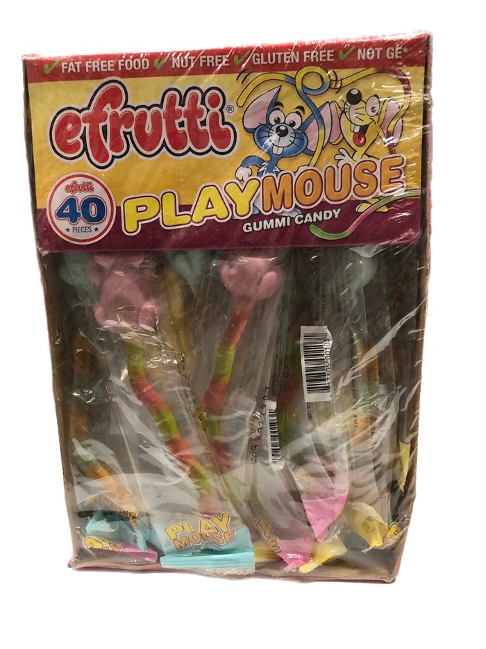 20215 - Efrutti Play Mouse - 40 Count - Box:  - Loc: L12