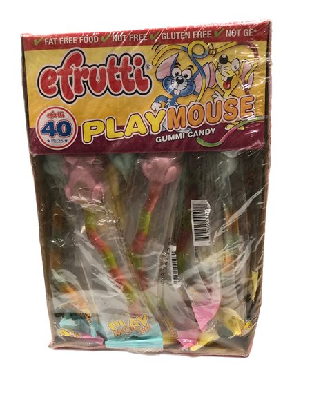20215 - Efrutti Play Mouse - 40 Count - Box:  - Loc: L12
