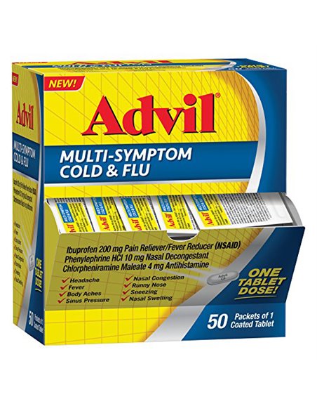 20237 - Advil Multi-Symptom Cold & Flu - 50ct - Box:  - Loc: K2