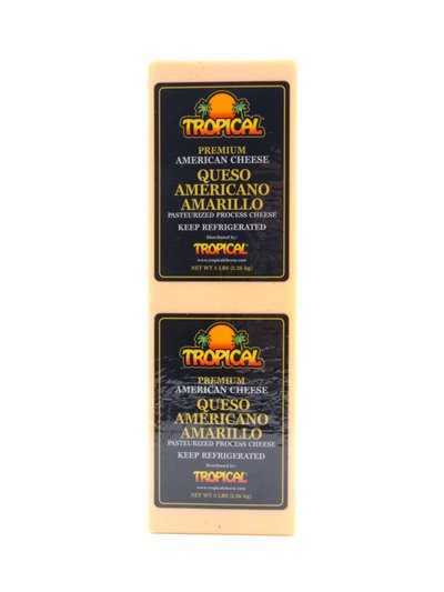 20244 - Tropical Queso Americano Amarillo - 5 lb. - Box:  - Loc: NV-7