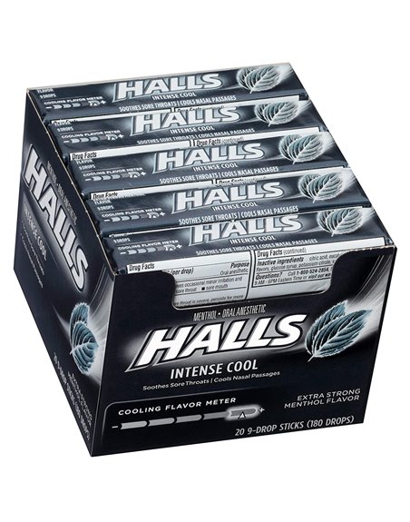 20281 - Halls Black ( Import ) - 20ct - Box:  - Loc: N2