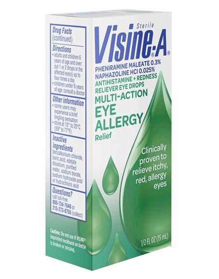 20326 - Visine  Multi-Action Eye Allergy Relief 1/2 fl oz - Box:  - Loc: F1