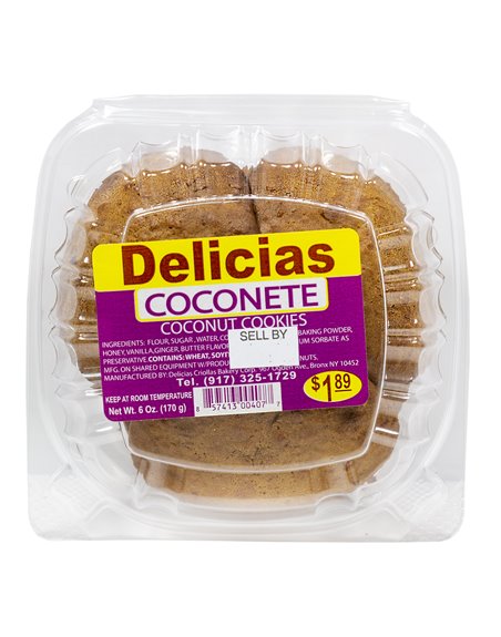 20467 - Delicias Bakery, Coconete Bag (Coconut Cookies) - 6oz. (Case of 12) - Box:  - Loc: Q1