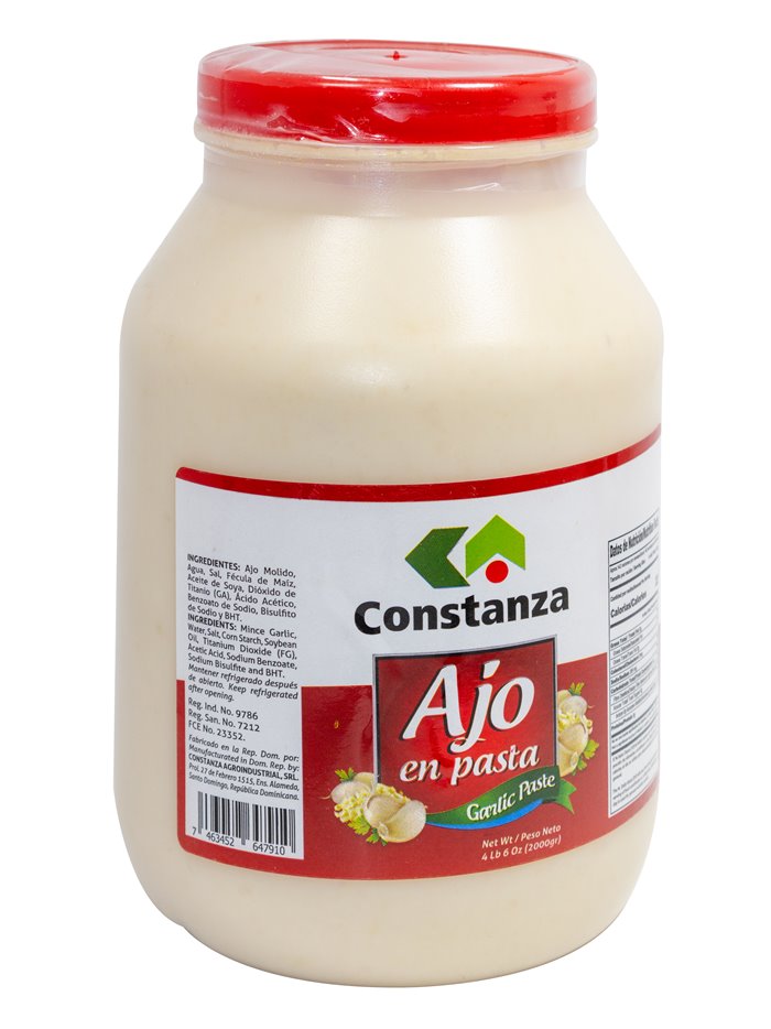 20538 - Constanza Garlic Paste, 4.6 Lb (70.6oz) - Box:  - Loc: R8