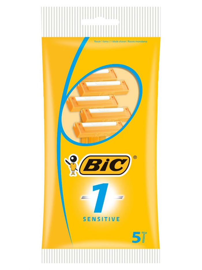 20687 - Bic Razor Yellow 1 Sensitive - 5 Pack - Box:  - Loc: L0