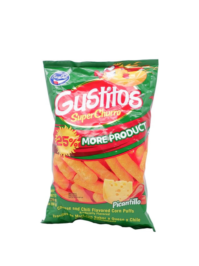 20742 - Boca Deli Gustitos Super Churro Picantillo 20/2.5 oz - Box:  - Loc: O1