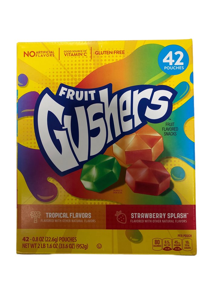 20784 - Fruit Gusher Super Sour - 42ct - Box:  - Loc: M10