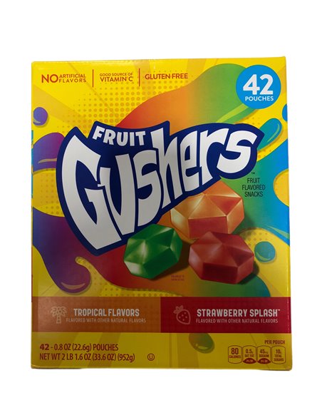 20784 - Fruit Gusher Super Sour - 42ct - Box:  - Loc: M10