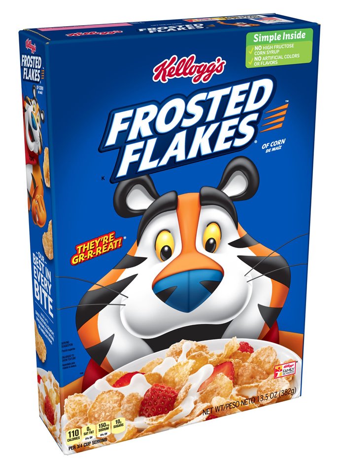 20834 - Kellogg's Frosted Flakes - 13.5 oz. (Case of 16) - Box:  - Loc: R2