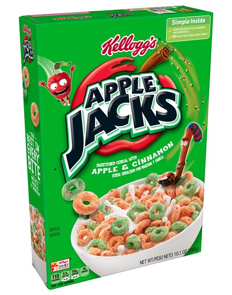 20836 - Kellogg's Apple Jacks - 10.1 oz. (Case of 16) - Box:  - Loc: R2