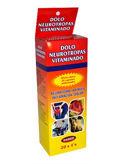 20939 - Dolo Neurotropas Capsula Vitaminado- 20 Pack/4ct - Box:  - Loc: K6