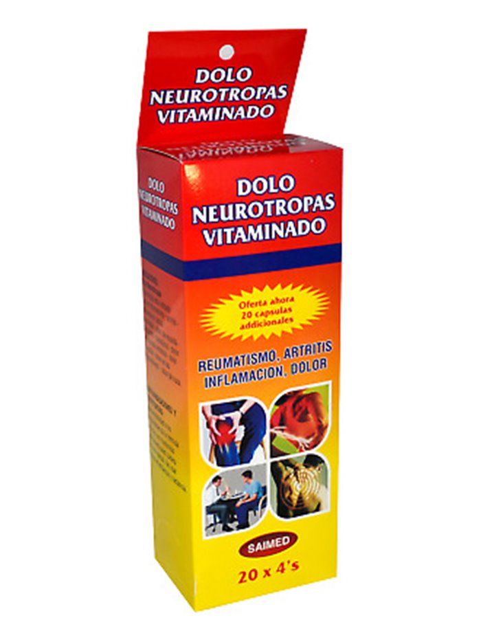 20939 - Dolo Neurotropas Capsula Vitaminado- 20 Pack/4ct - Box:  - Loc: K6