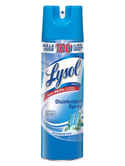 20941 - Lysol Disinfectant Spray, Spring Waterfall - 19 oz. (12 Pack) Blue89640 - Box:  - Loc: I5