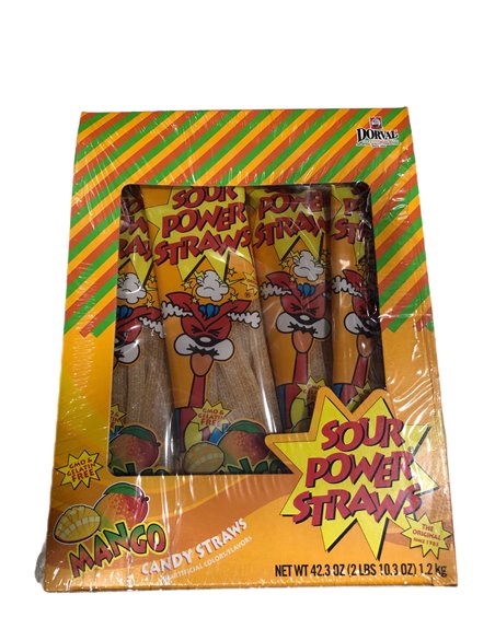 20972 - Sour Power Straws Mango - 24ct - Box:  - Loc: L12