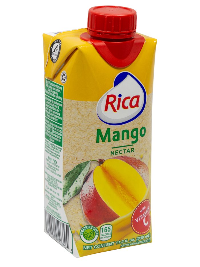 21010 - Rica Juice Mango - 330ml (Pack of 18) - Box:  - Loc: F2