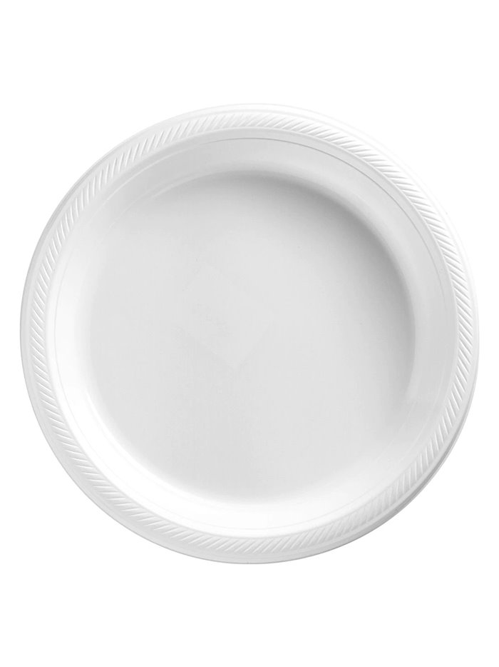 21011 - Ideal Plastic Plates   9 inch -4/100ct - Box:  - Loc: E11