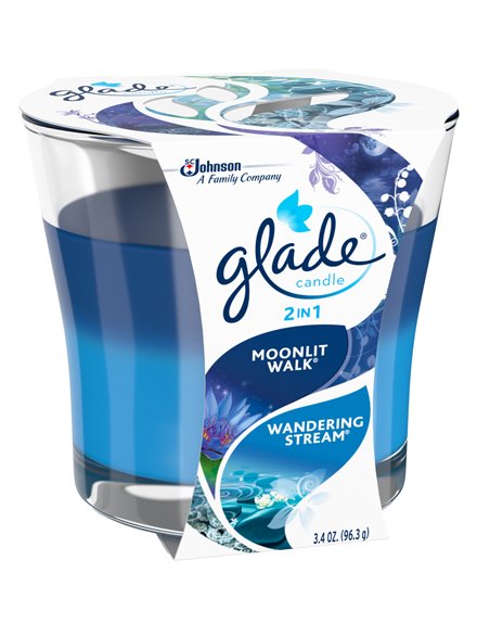 21055 - Glade Candle 2in1 Walk & Wandering Stream - 3.4 oz. (Case of 6) - Box:  - Loc: I5