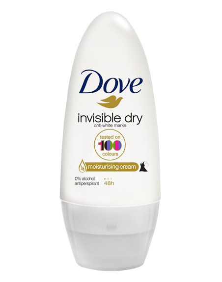 21101 - Dove Deodorant Roll On, Invisible Dry - 50ml - Box:  - Loc: K8