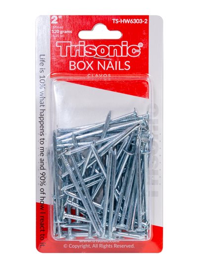 21150 - Trisonic Box Nail 2'' -108ct
TS-HW6303-2 - Box:  - Loc: A2