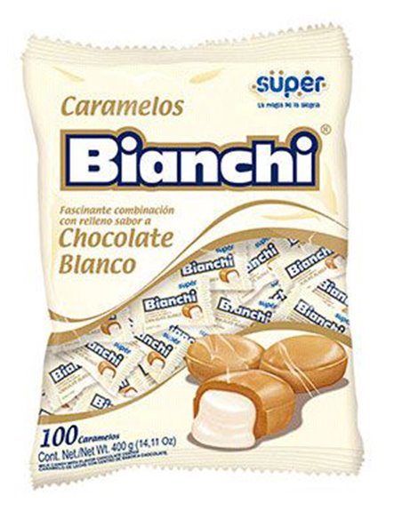 21163 - Bianchi Chocolate White - 100ct/400gr(14.10oz) Case Of 18) - Box:  - Loc: L1
