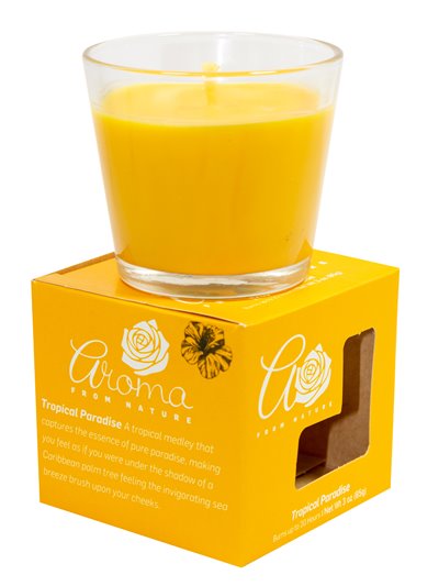 21254 - Aroma Candle Jar, Tropical Paradise - 3 oz. (Case of 8) - Box:  - Loc: A11