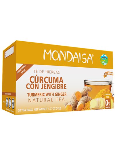 21378 - Mondaisa Curcuma & Jengibre Tea 1.05 oz - 20 bag - Box:  - Loc: R7