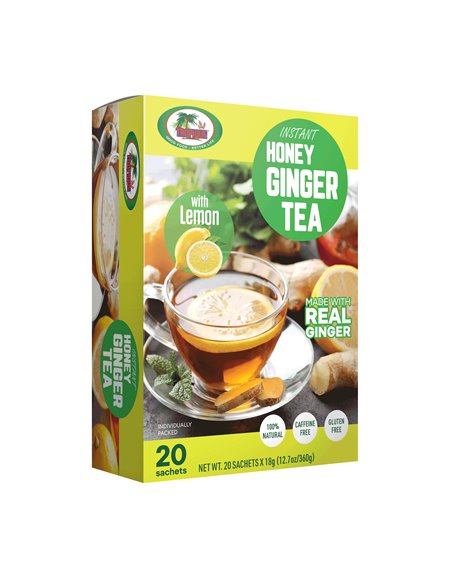 21444 - Tropique Honey Ginger Tea, Lemon Flavor - 20 Bags - Box:  - Loc: R4