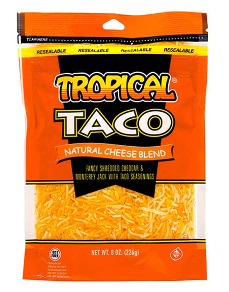 21525 - Tropical Taco Natural Cheese 8oz - Box:  - Loc: NV-8
