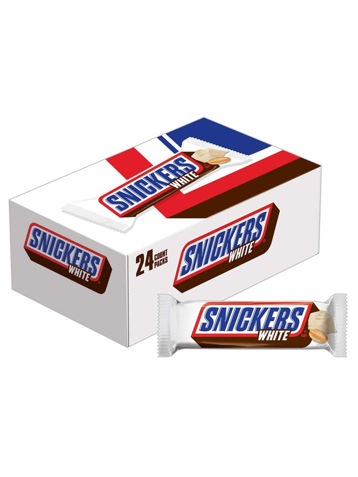 21604 - Snickers White Bar - 24ct - Box:  - Loc: M8