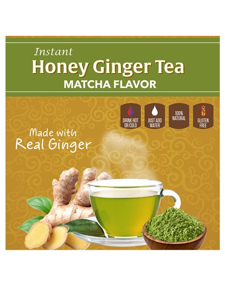 21643 - Pocas Honey Ginger Tea, Matcha Flavor - 18gr/20ct. (Case Of 24) - Box:  - Loc: R3