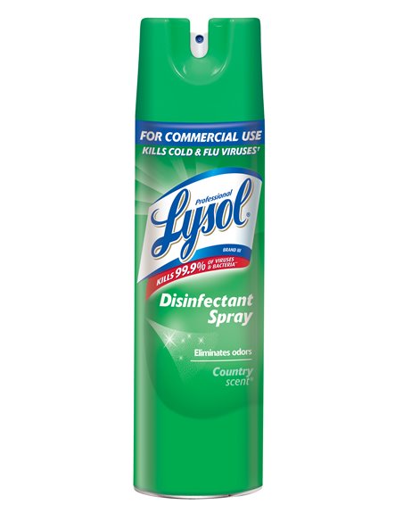 21701 - Lysol Disinfectant Spray, Country Scent  - 19 oz. (12 Pack) Green 74276 - Box:  - Loc: 