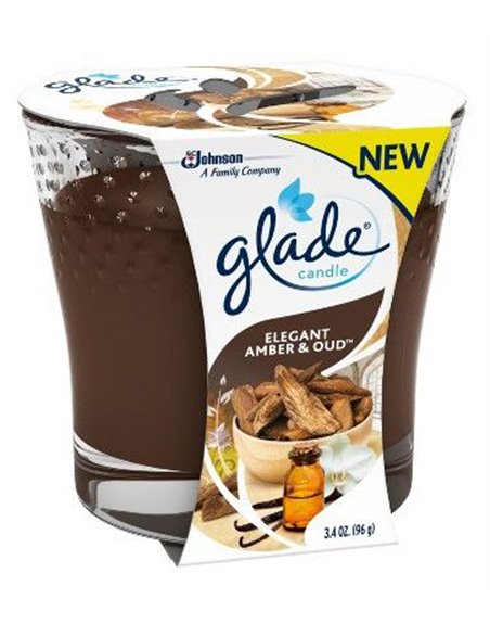 21703 - Glade Candle Elegant Amber & Oud - 3.4 oz. (Case of 6) - Box:  - Loc: I7