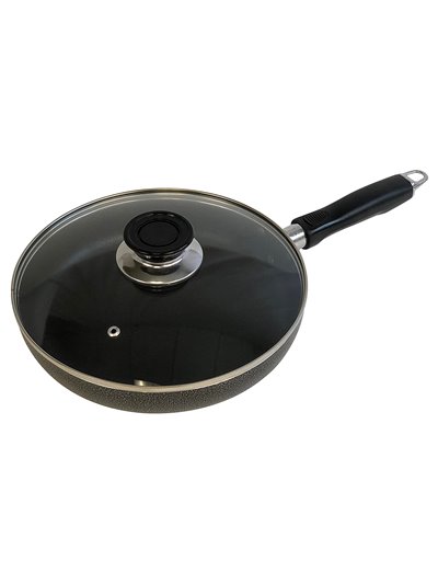 21744 - Wee's Beyond, Aluminum Non-Stick Frying Pan With Lid 11" - Box:  - Loc: J12