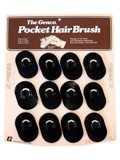 21791 - Genco Original Plastic Hair Brush 12 ct - Box:  - Loc: J5