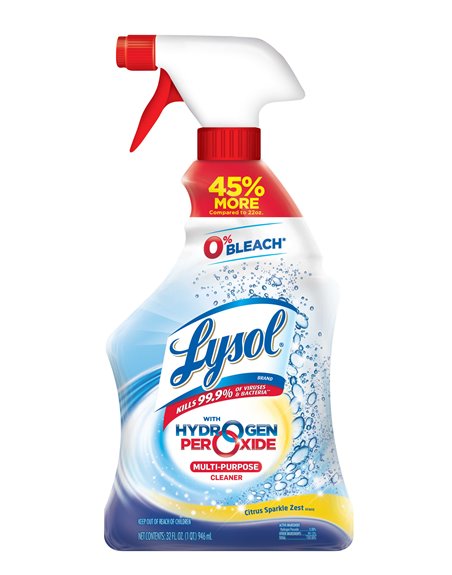 22147 - Lysol All Purpose Cleaner Power & Free, Citrus Sparkle Zest Scent  (89289) - 32 fl. oz. - Box:  - Loc: I5