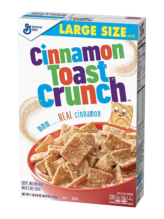 22280 - General Mills Cinnamon Toast Crunch - 16.8 oz. (Case of 10) - Box:  - Loc: R3