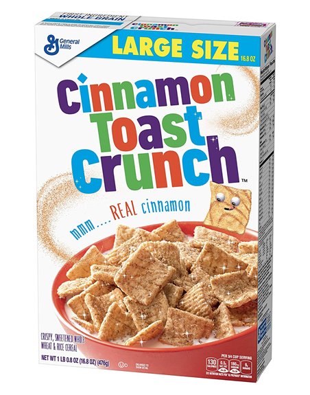 22280 - General Mills Cinnamon Toast Crunch - 16.8 oz. (Case of 10) - Box:  - Loc: R3