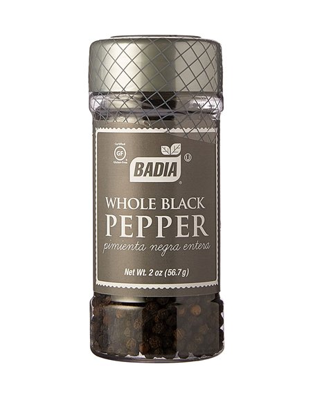 22382 - Badia Whole Black Pepper - 2 oz. ( Pack of 8 ) - Box:  - Loc: S10