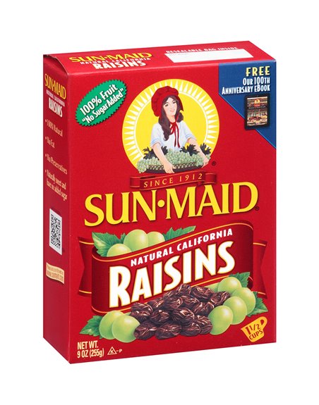 22390 - Sun Maid Raisins, 9 oz. - ( box of 24 ) - Box:  - Loc: N3