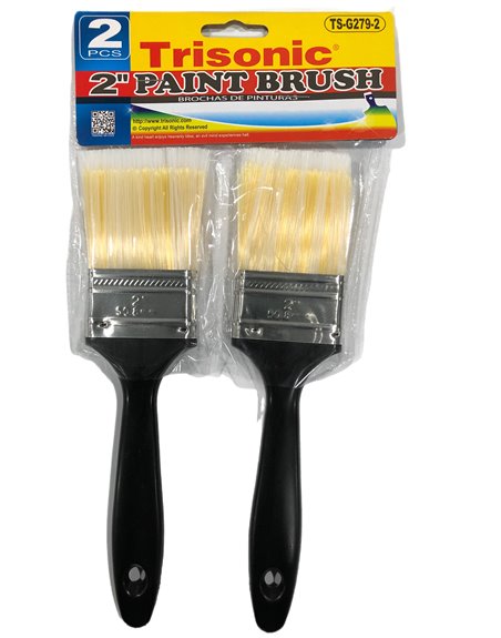 22408 - Trisonic Paint Brush 2" - 2 Pack ( TS-G279-2 ) - Box:  - Loc: A1