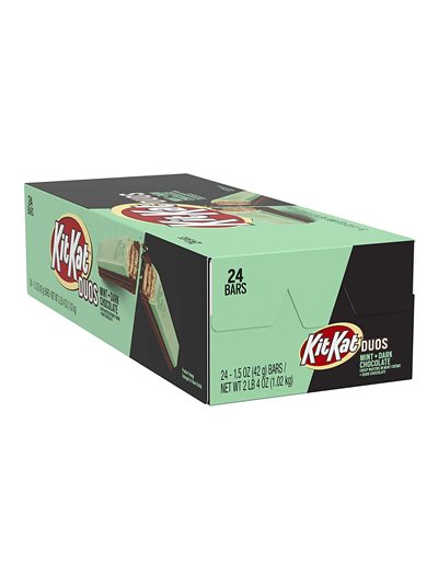 22431 - Kit Kat Bar Duos Mint + Dark Chocolate - 24 Count - Box:  - Loc: M9