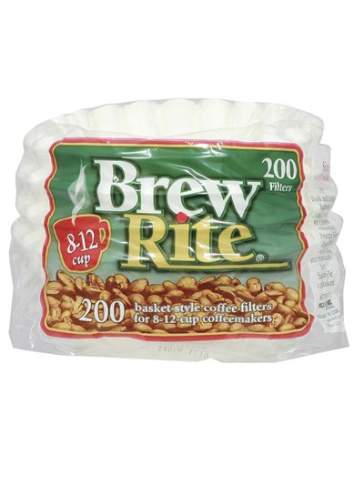 22524 - Brew Rite Coffee Filter, 8-12 Cups - 200ct - Box:  - Loc: J12